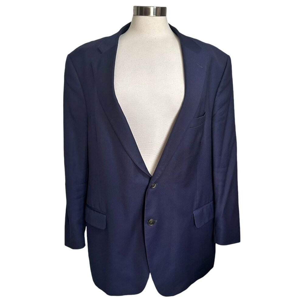 Peter Millar 48T Navy Mens Blazer Jacket 100% Wool Two-Button Classic Fit